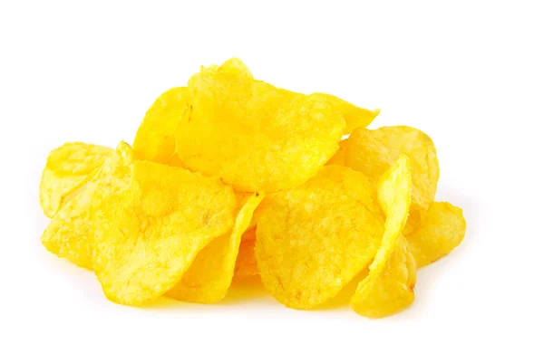 Aardappel chips eten — Stockfoto