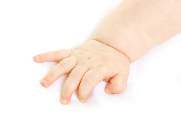 Mão de bebê isolada — Fotografia de Stock
