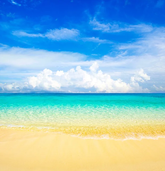 Strand und wunderschönes tropisches Meer — Stockfoto