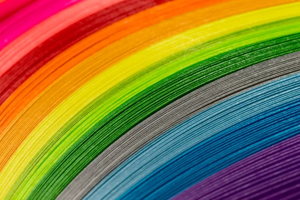 Tiras de papel em cores arco-íris — Fotografia de Stock