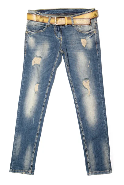 Красивые голубые джинсы — стоковое фото