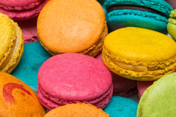 Französische farbenfrohe Macarons — Stockfoto