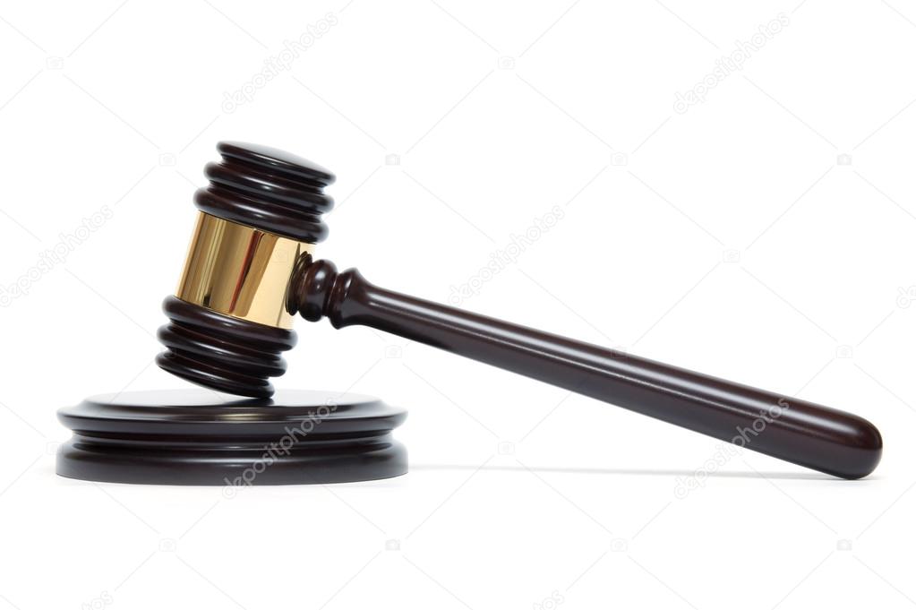 wooden judge gavel 