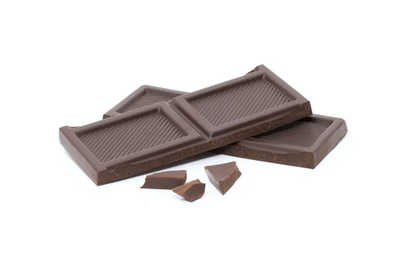 Pieces of Chocolate isolated — Stock Photo, Image