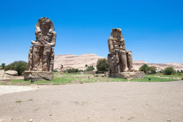 Kolosy Memnona w Egipcie. — Zdjęcie stockowe