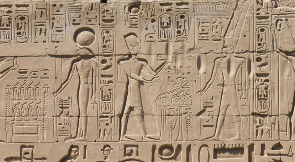 Old egypt hieroglyphs