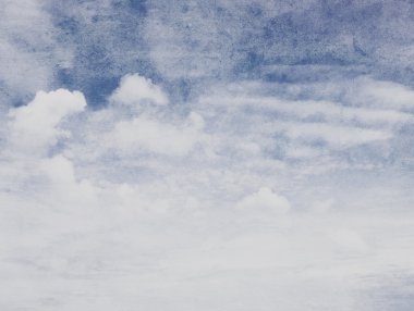 Beyaz bulutlu mavi gökyüzü