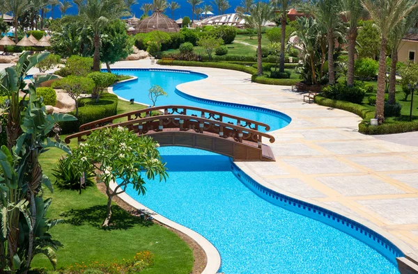 Swimming pool  in Egypt — Stock Photo, Image