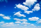 Картина, постер, плакат, фотообои "blue sky with white clouds", артикул 77983654