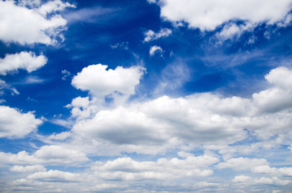 Blue sky with white clouds