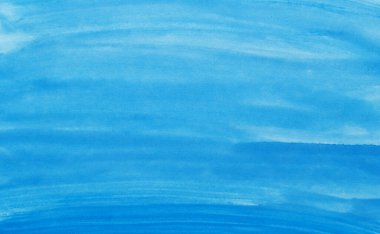 Soyut mavi suluboya arka plan. Kağıda sıçrayan renk. El çizimi.