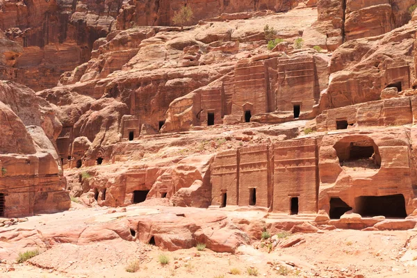 Архітектура в Petra розріз скелі — стокове фото