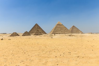 pyramid with  of Giza in Cairo clipart