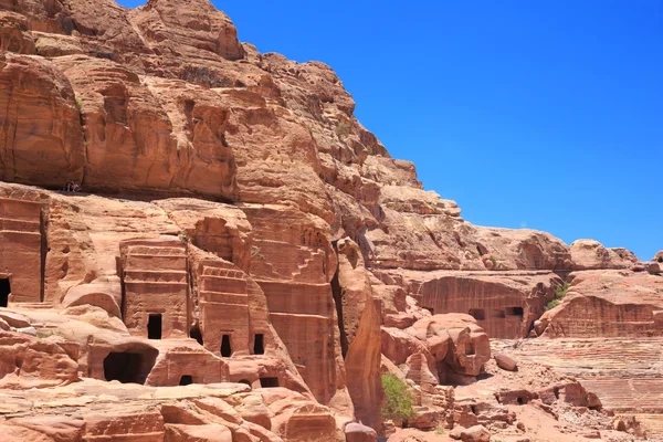 Arquitectura rupestre en Petra — Foto de Stock