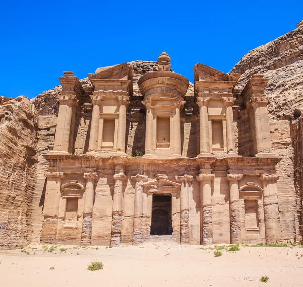 Arquitetura de corte de rocha em Petra — Fotografia de Stock