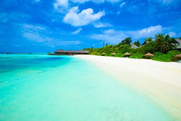 Tropisk strand i Maldiverna — Stockfoto