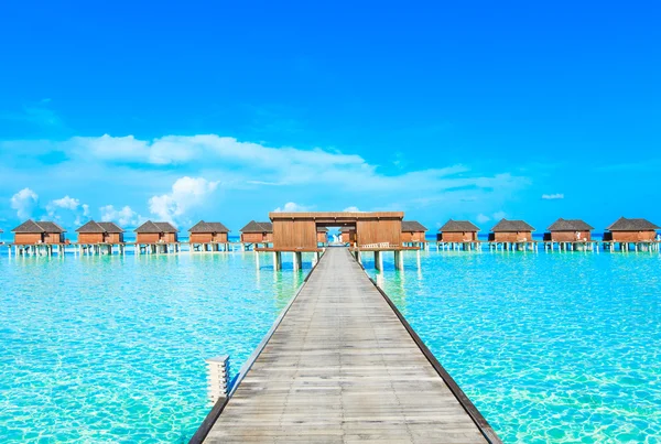 Tropisk strand på Maldivene – stockfoto