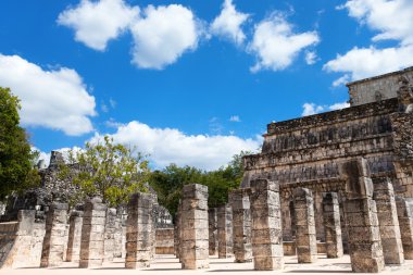 Chichen Itza Maya Harabeleri görünümünü