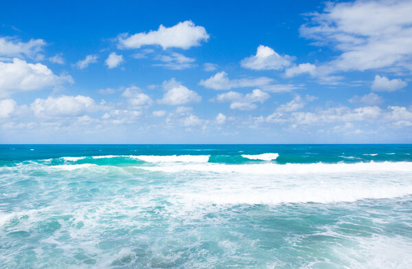 View of beautiful sea waves