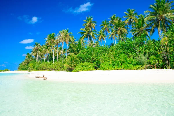 Biały tropikalnej plaży — Zdjęcie stockowe