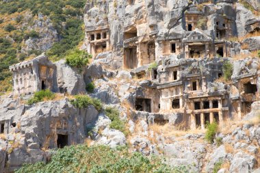 Myra Likya kaya mezarları Harabeleri
