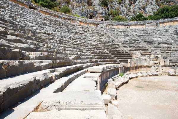 Forntida amfiteater i Myra, Turkiet — Stockfoto