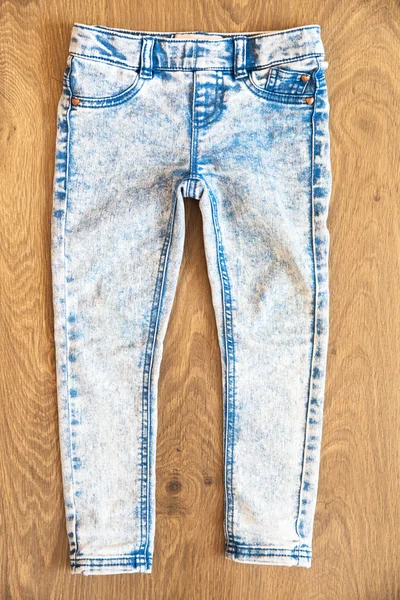 Calça Jeans na moda azul — Fotografia de Stock