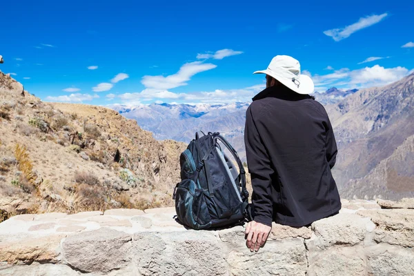 Toeristen in de Colca canyon, Peru — Stockfoto