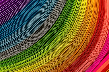 Kağıt gökkuşağı şeritler