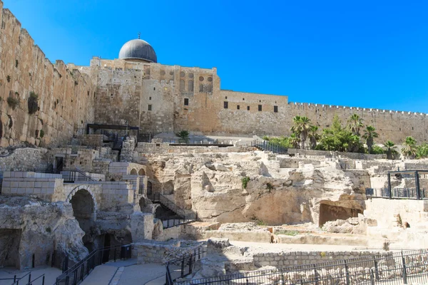 Ősi romok, Jeruzsálemben — Stock Fotó