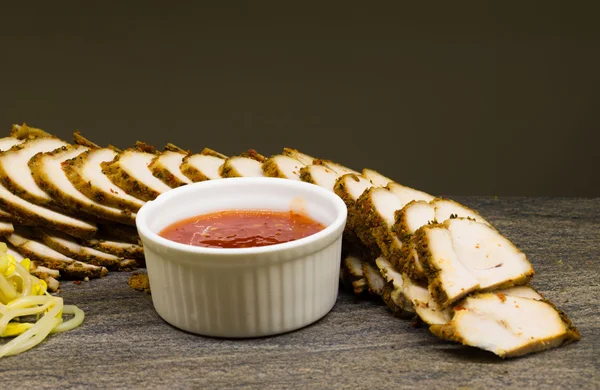 Ontbijtbuffet van restaurant lijningang — Stockfoto