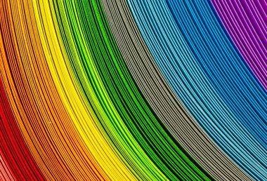 Kağıt gökkuşağı şeritler