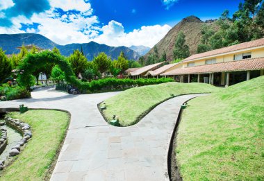 Güzel bahçe manzarası