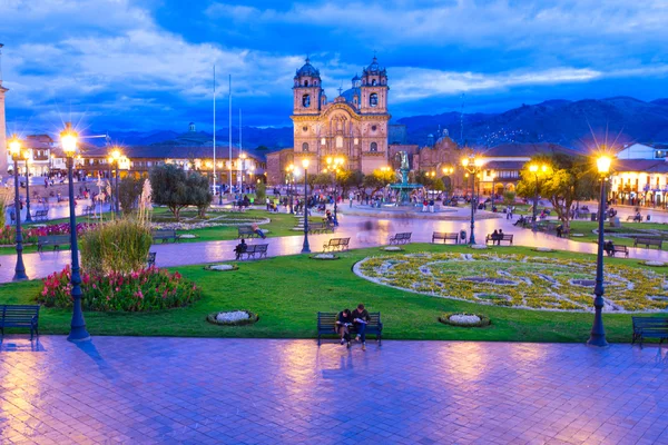 Vista da igreja catedral de Cuzco — Fotografia de Stock