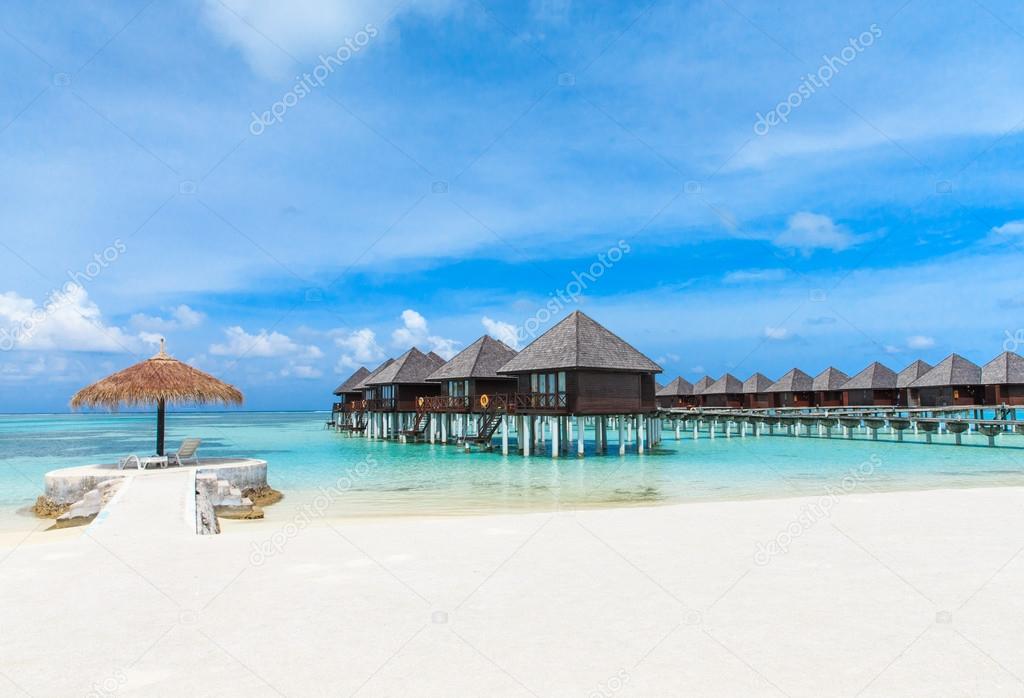 water bungalows at Maldives