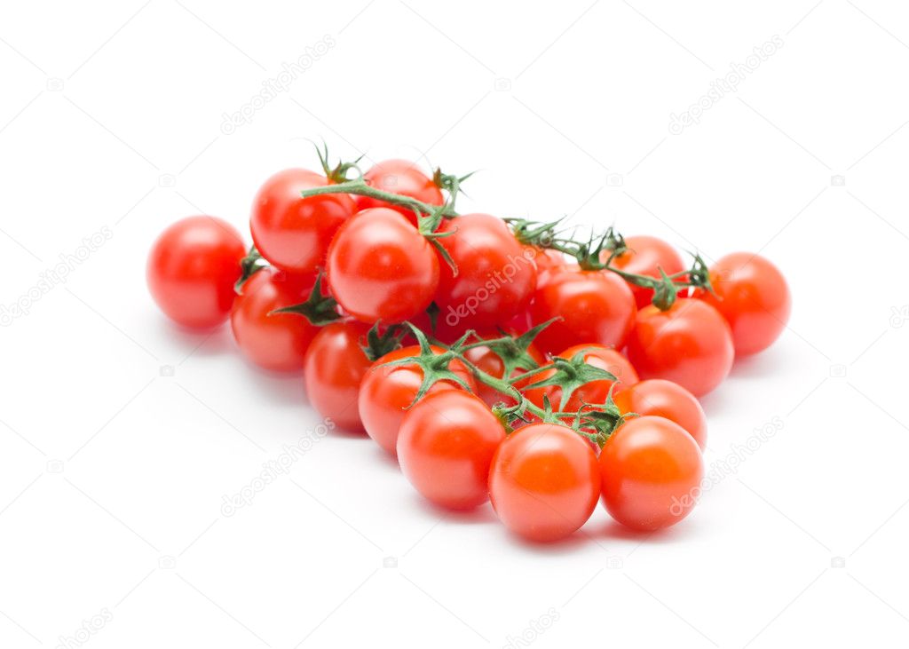 tomatoes with green leaves