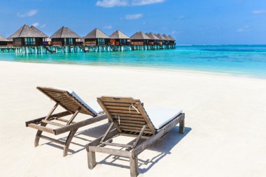 수상 방갈로 몰디브에서víz bungalók a Maldív-szigetek