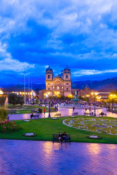 Veduta della chiesa cattedrale di Cuzco — Foto Stock