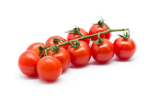 Tomatoes with green leaves — Stock Photo, Image