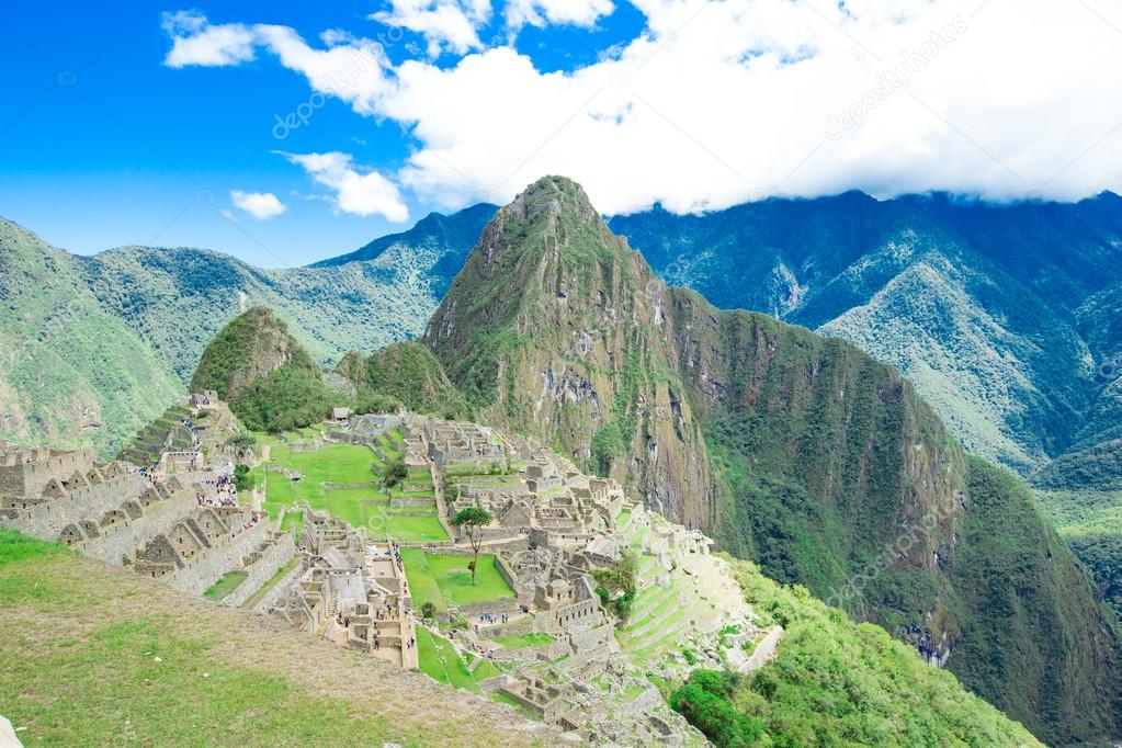 Panorama of Machu Pichu with Huayna Picchu