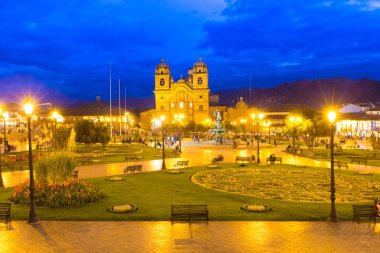 Cuzco katedral kilise görünümünü