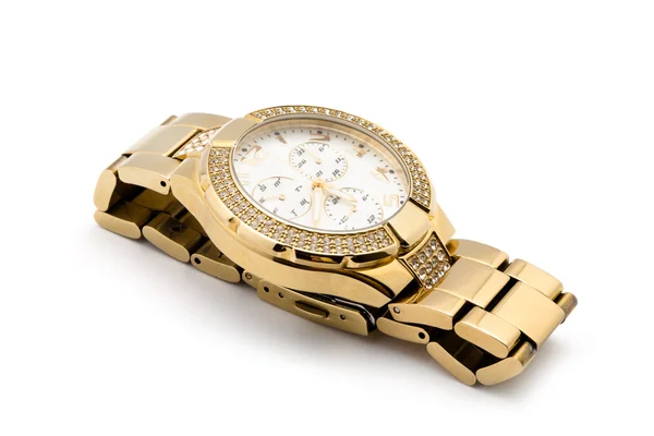 Goldene Luxusuhr — Stockfoto