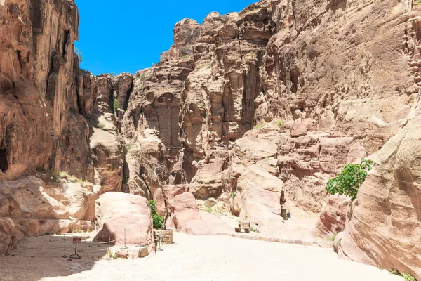 Siq smala slot canyon — Stockfoto