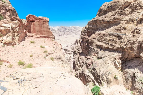 Siq narrow slot canyon — Stock Photo, Image