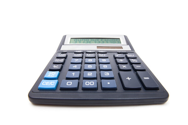 Close-up of new calculator