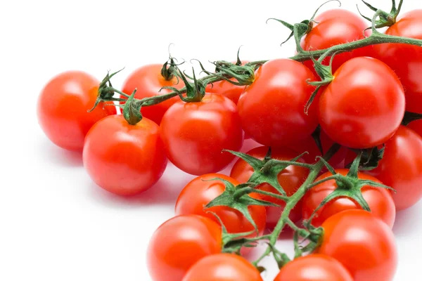 Tomatoes with green leaves — Stock Photo, Image