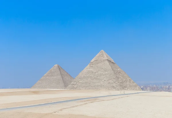 Starověké pyramidy v Káhiře — Stock fotografie