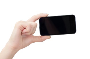 hareket eden telefon içinde el