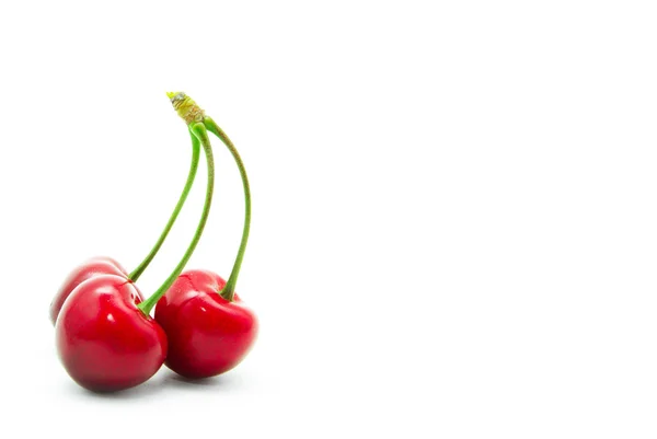 Three sweet cherries — Stock Photo, Image