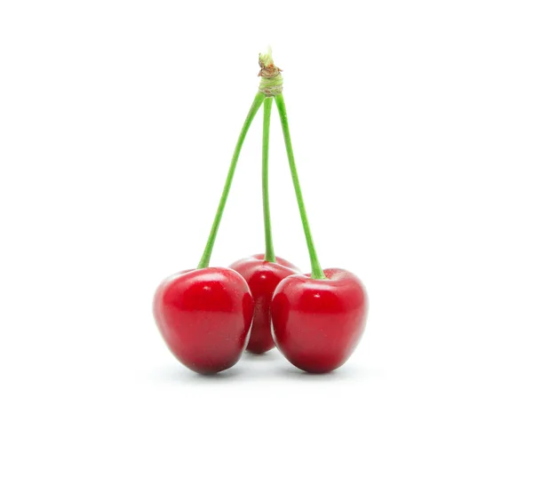 Three sweet cherries — Stock Photo, Image